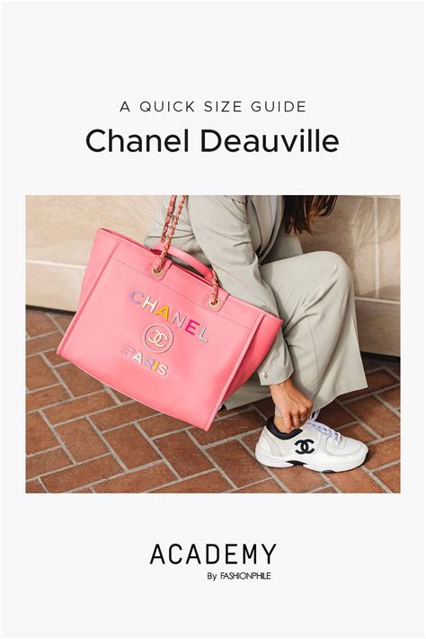 chanel deauville size comparison|Chanel deauville size chart.